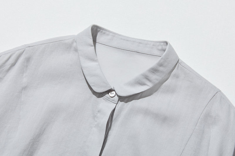 暑い季節もおしゃれと快適さを両立　麻混　ブラウス　9分袖ブラウス　250802