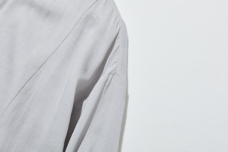 暑い季節もおしゃれと快適さを両立　麻混　ブラウス　9分袖ブラウス　250802