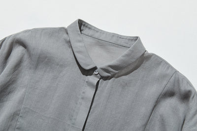 暑い季節もおしゃれと快適さを両立　麻混　ブラウス　9分袖ブラウス　250802