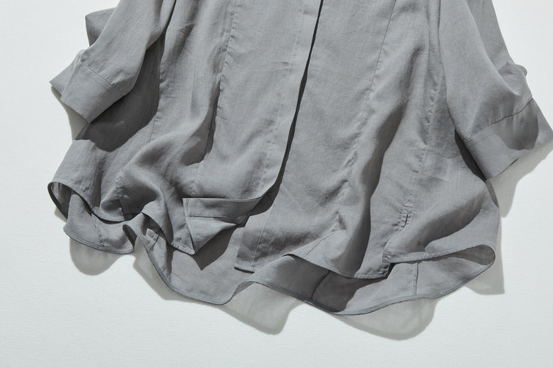 暑い季節もおしゃれと快適さを両立　麻混　ブラウス　9分袖ブラウス　250802