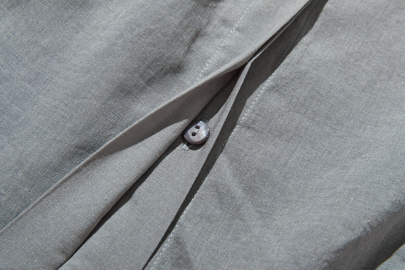 暑い季節もおしゃれと快適さを両立　麻混　ブラウス　9分袖ブラウス　250802