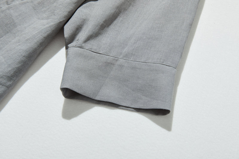 暑い季節もおしゃれと快適さを両立　麻混　ブラウス　9分袖ブラウス　250802