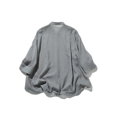 暑い季節もおしゃれと快適さを両立　麻混　ブラウス　9分袖ブラウス　250802