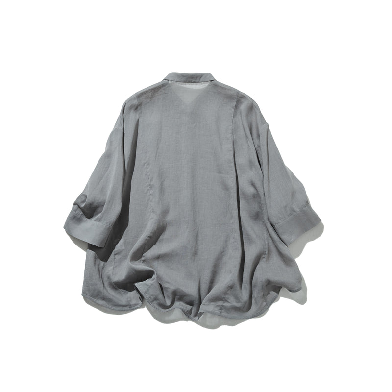 暑い季節もおしゃれと快適さを両立　麻混　ブラウス　9分袖ブラウス　250802