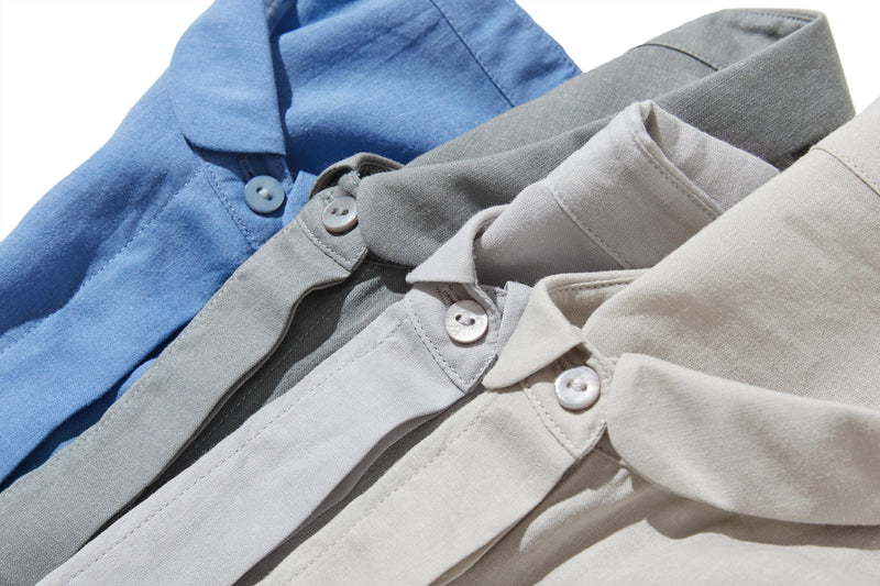 暑い季節もおしゃれと快適さを両立　麻混　ブラウス　9分袖ブラウス　250802