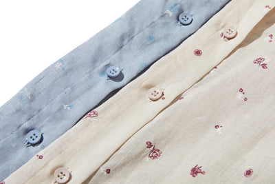 絶妙な風合い　花柄プリント　麻100％ブラウス　フレンチスリーブブラウス　 250803