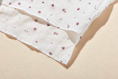 夏の定番！エアリー麻のブラウス　小花プリント　超ゆったりシルエット　250801