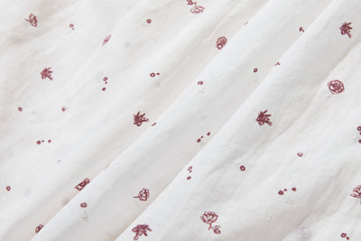 夏の定番！エアリー麻のブラウス　小花プリント　超ゆったりシルエット　250801