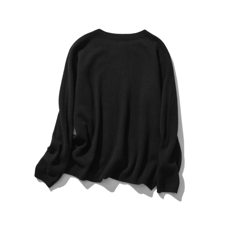 "Number 1" Reliable Simple Design Wool Knit 100% Wool 231110