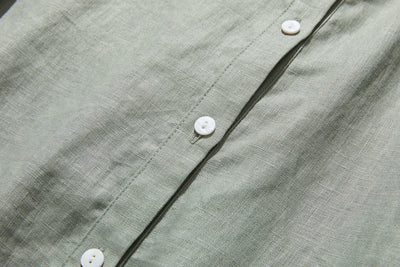 さりげなく甘い 美形ブラウス　リネン100％生地　リネンシャツブラウス　　210804