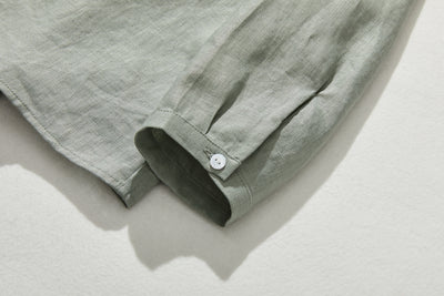 さりげなく甘い 美形ブラウス　リネン100％生地　リネンシャツブラウス　　210804