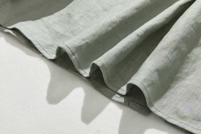 さりげなく甘い 美形ブラウス　リネン100％生地　リネンシャツブラウス　　210804