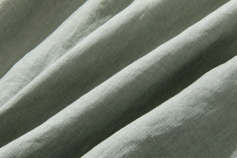 さりげなく甘い 美形ブラウス　リネン100％生地　リネンシャツブラウス　　210804