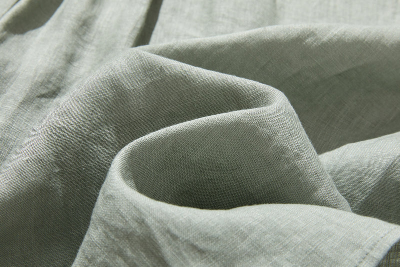 さりげなく甘い 美形ブラウス　リネン100％生地　リネンシャツブラウス　　210804