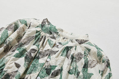 隨性穿著也能展現優雅氣質的長袖刺繡襯衫 240507