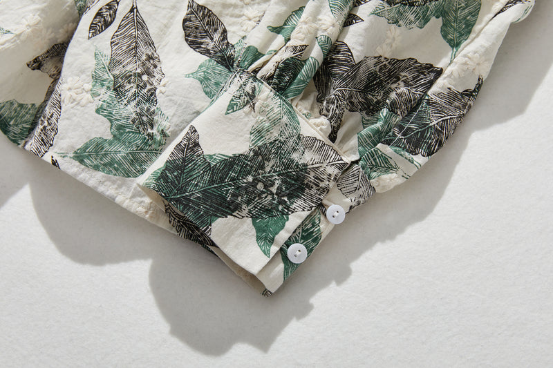 隨性穿著也能展現優雅氣質的長袖刺繡襯衫 240507