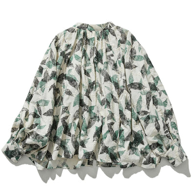 隨性穿著也能展現優雅氣質的長袖刺繡襯衫 240507