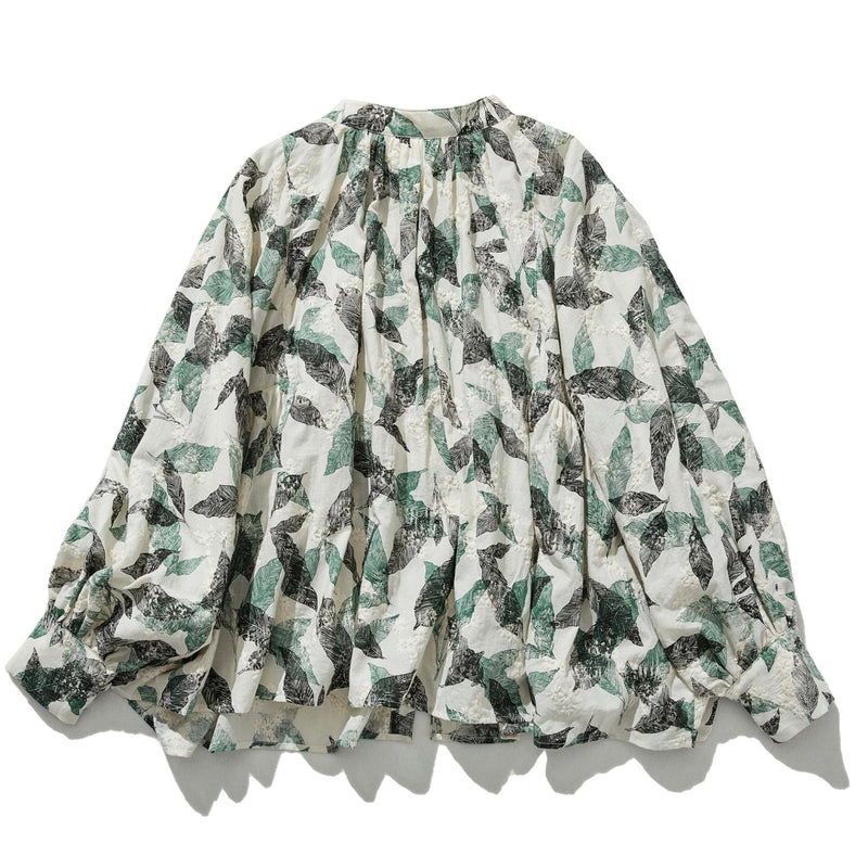 隨性穿著也能展現優雅氣質的長袖刺繡襯衫 240507