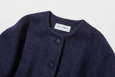 上品な印象のウールジャケット　ショートアウター 裏地付き　241103