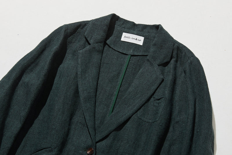 A 100% linen tailored jacket that&