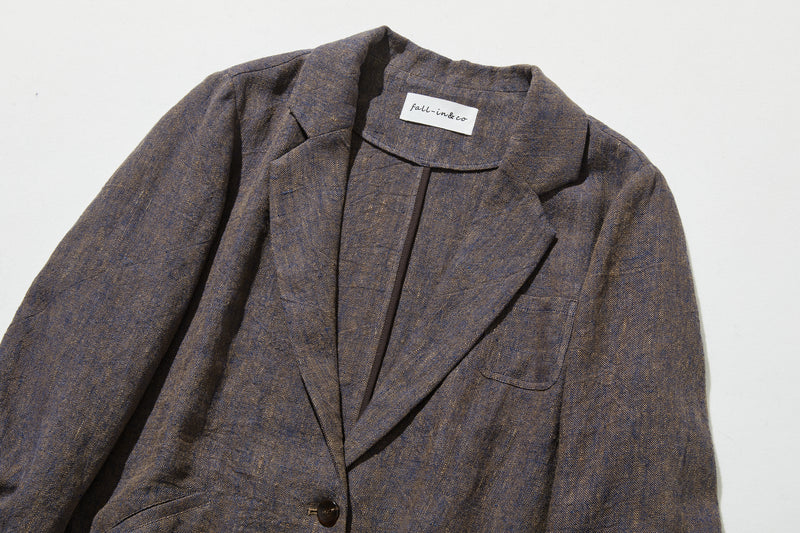 A 100% linen tailored jacket that&