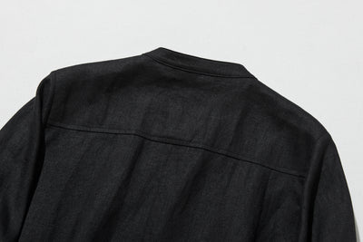 上品な佇まいと、心地よい着心地を兼ね備えた一枚　ピンタックシャツ　リネンシャツブラウス　251007