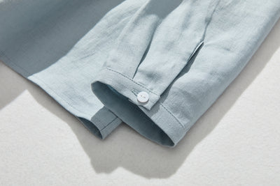 さりげなく甘い 美形ブラウス　リネン100％生地　リネンシャツブラウス　　210804