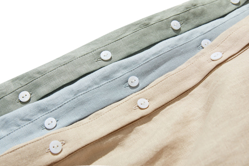 さりげなく甘い 美形ブラウス　リネン100％生地　リネンシャツブラウス　　210804