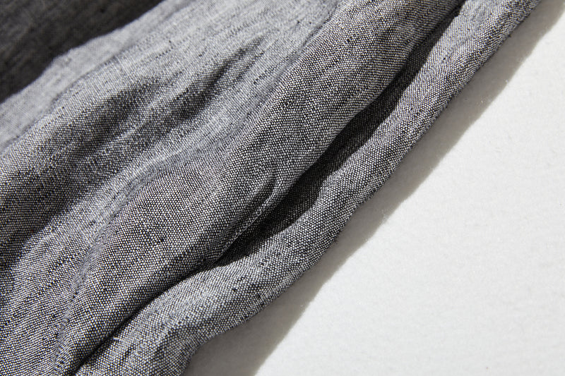 【季節を超えて愛される】リネンワンピース　フランスリネン　Vネックノースリーブマキシ丈ワンピース　250612