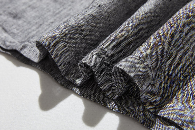 【季節を超えて愛される】リネンワンピース　フランスリネン　Vネックノースリーブマキシ丈ワンピース　250612