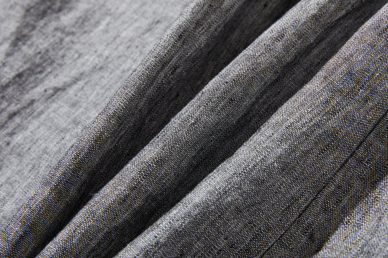 【季節を超えて愛される】リネンワンピース　フランスリネン　Vネックノースリーブマキシ丈ワンピース　250612