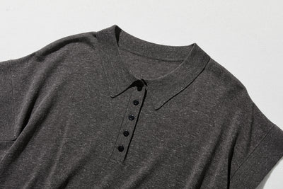 通気性抜群 シワになりにくい 夏用ニットポロシャツ 　半袖ニット 　250611