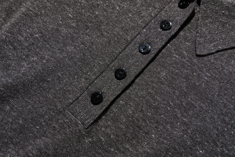 通気性抜群 シワになりにくい 夏用ニットポロシャツ 　半袖ニット 　250611