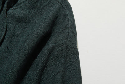 着る人を選ばない、長く愛用できる一枚 リネン100% フード付きブルゾン 秋冬アウター　250902