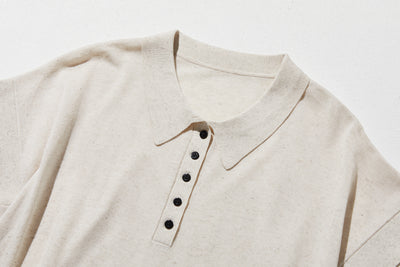 通気性抜群 シワになりにくい 夏用ニットポロシャツ 　半袖ニット 　250611