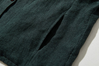 着る人を選ばない、長く愛用できる一枚 リネン100% フード付きブルゾン 秋冬アウター　250902