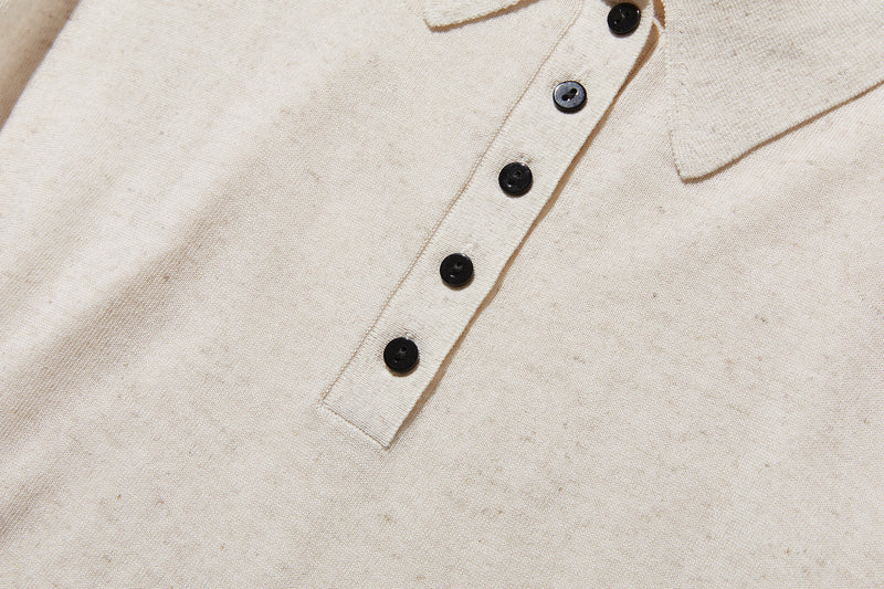 通気性抜群 シワになりにくい 夏用ニットポロシャツ 　半袖ニット 　250611