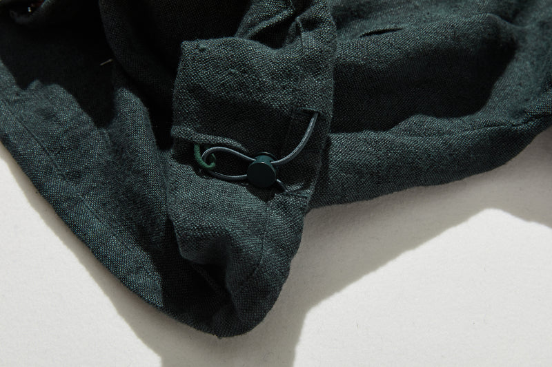 着る人を選ばない、長く愛用できる一枚 リネン100% フード付きブルゾン 秋冬アウター　250902