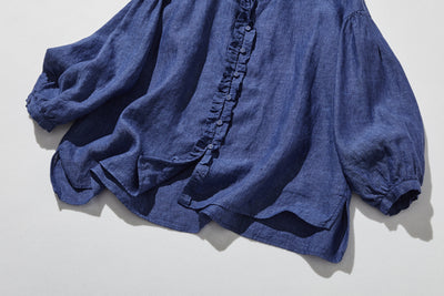 A versatile item that can be worn in any season. French linen blouse 250213