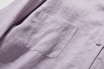 清潔感ある大人のリネンシャツ　リネン100％　長袖　　240316