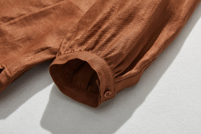 きれいな落ち感とニュアンスのある風合いが楽しめるブラウス　リネン100％　 　240322