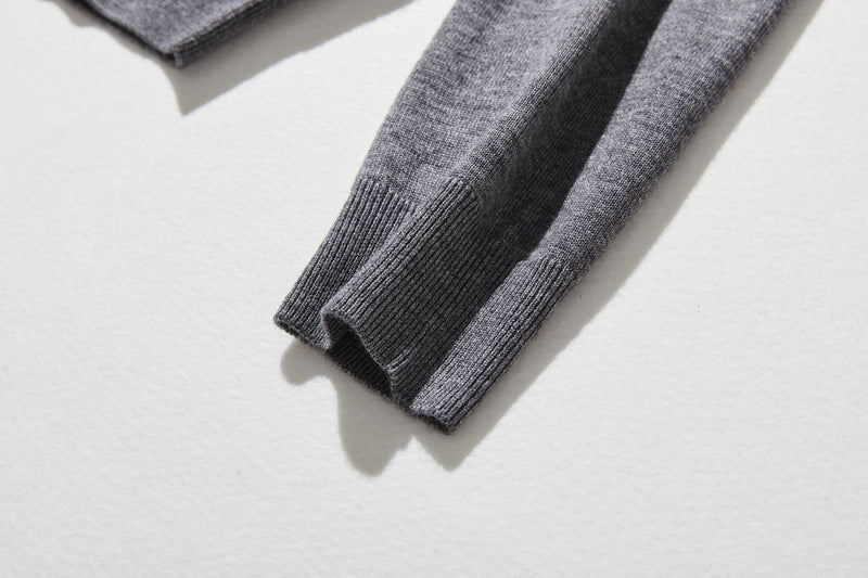 カジュアル過ぎず上品見え　重ね着風カーディガン ウール混　　250218