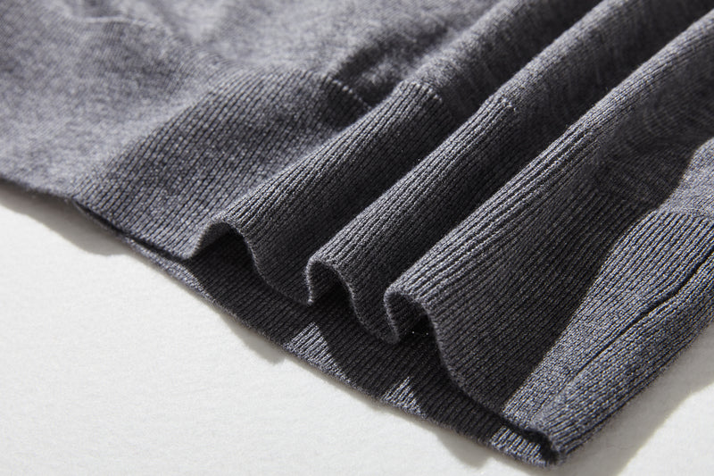 カジュアル過ぎず上品見え　重ね着風カーディガン ウール混　　250218