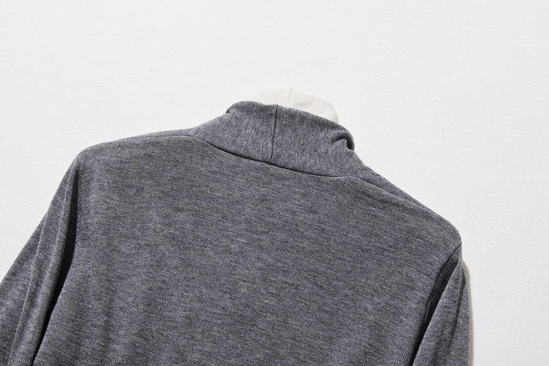 カジュアル過ぎず上品見え　重ね着風カーディガン ウール混　　250218