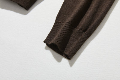 カジュアル過ぎず上品見え　重ね着風カーディガン ウール混　　250218