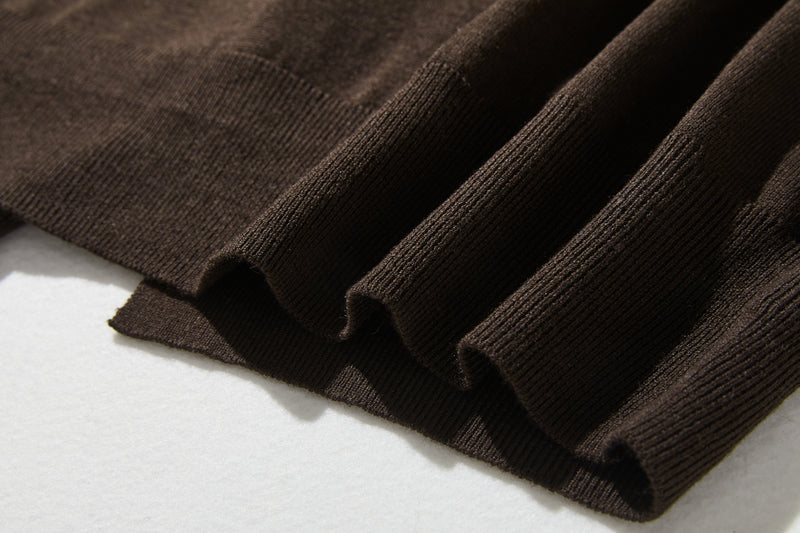 カジュアル過ぎず上品見え　重ね着風カーディガン ウール混　　250218