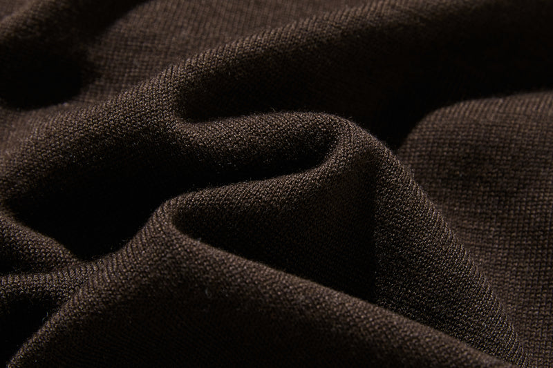 カジュアル過ぎず上品見え　重ね着風カーディガン ウール混　　250218