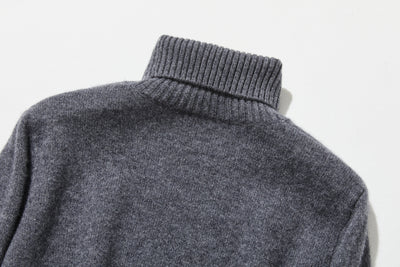"Simple but stylish on its own" 100% Cashmere Turtleneck Sweater, Thick, 241016-6