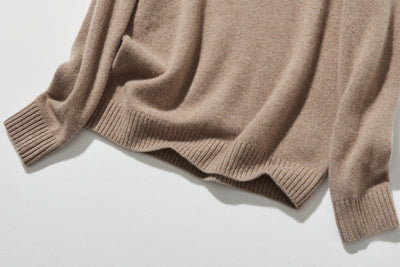 "Simple but stylish on its own" 100% Cashmere Turtleneck Sweater, Thick, 241016-6