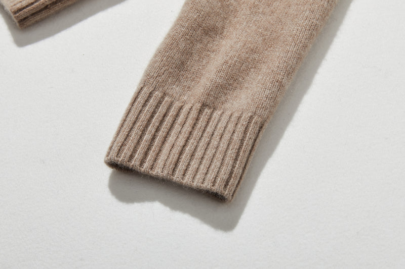"Simple but stylish on its own" 100% Cashmere Turtleneck Sweater, Thick, 241016-6